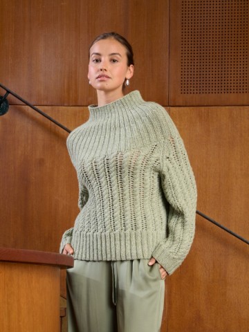 Alta moda alpaca trui met pas