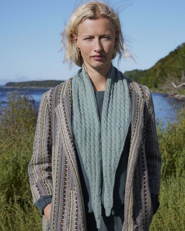 Cashmere extra lace sjaal met kabels esther 2