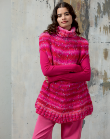 Cloud tweed poncho trui