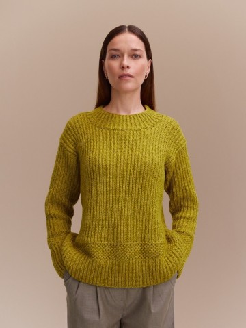 Cool merino trui halve patent