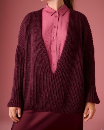 Cool merino trui lage v