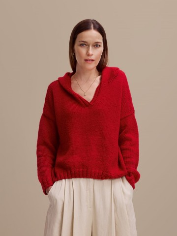 Cool merino trui met capuchon