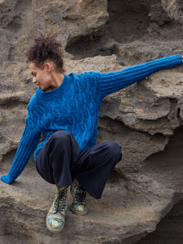 Donegal tweed  kabeltrui rahel