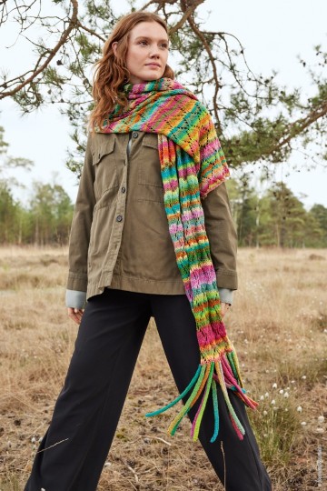 Farfalla sjaal met franjes