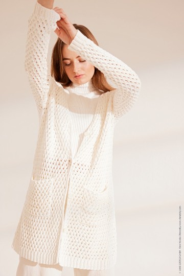 vest ajour wit elastico