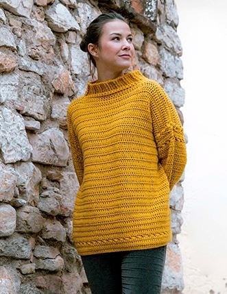 Gehaakte trui merino aran