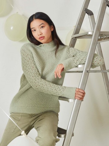 Malou light trui ajour mouw