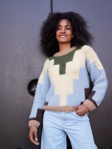 Mohair di gio trui blokken