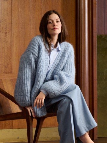 Mohair di gio vest patent