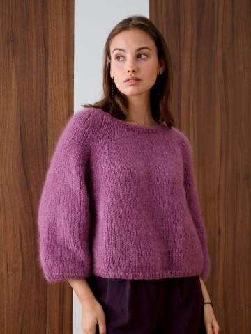 Mohair di gioi trui met raglan