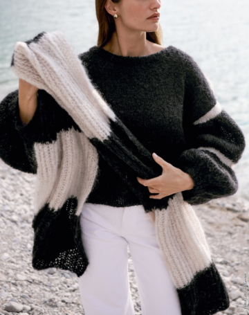 Mohair moda sjaal patent