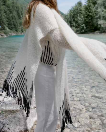 Mohair mode omslagdoek