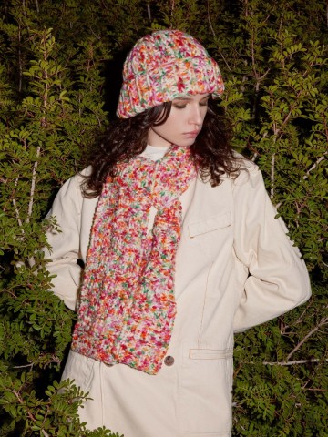 Mosaic sjaal en muts