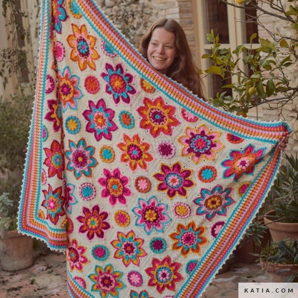 Flowers forever blanket CAL - Brei en haak pakketten - Breipaleis